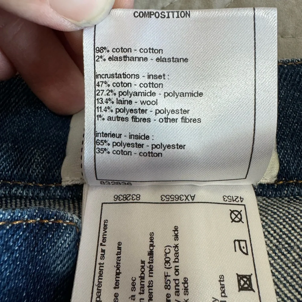 CHANEL Blue Straight Leg Jeans with Braided Detail 2019 Collection size 42 - Picture 9 of 17